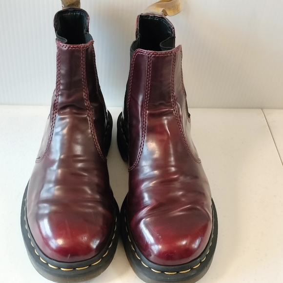 Dr. Martens Shoes - Dr. Martens Women's Cherry Red VEGAN Leather Chelsea Boots